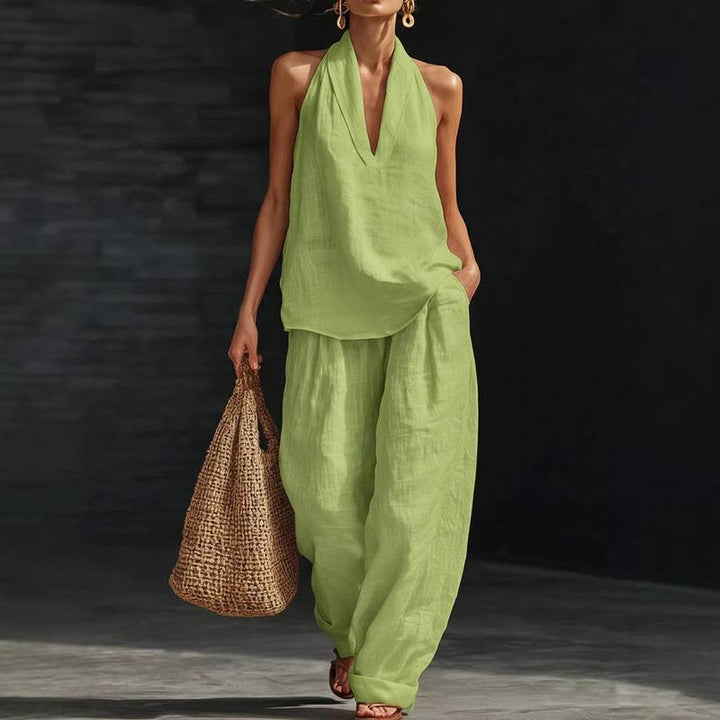 Olivia | Conjunto de dos piezas con textura de lino