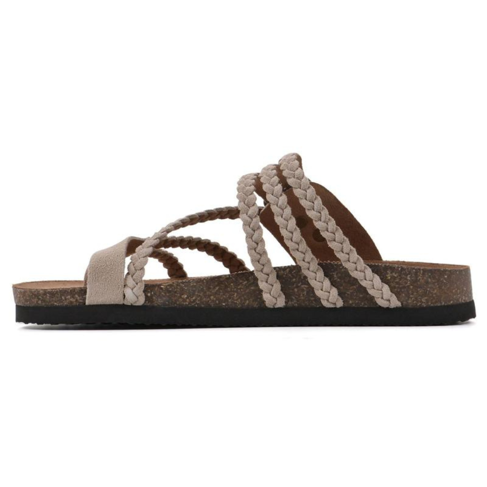 Sandalias de corcho trenzado