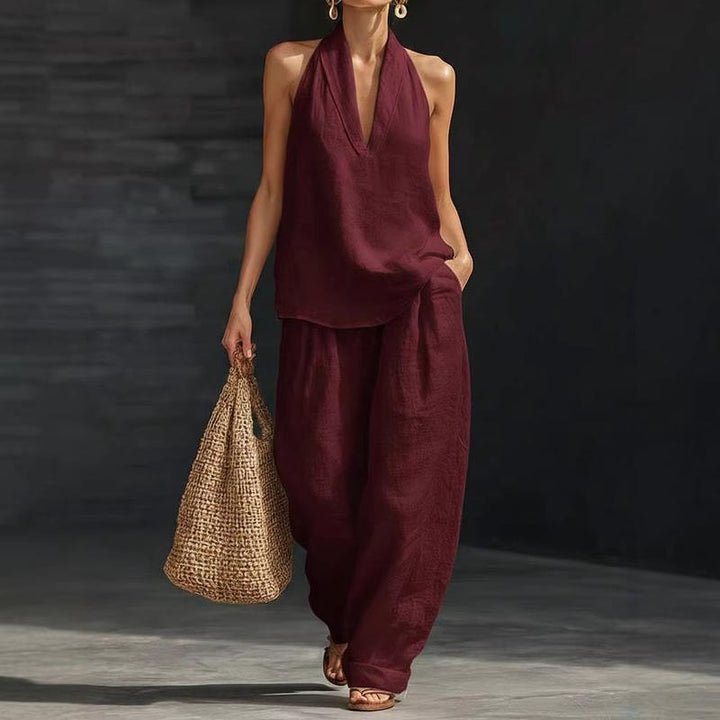 Olivia | Conjunto de dos piezas con textura de lino