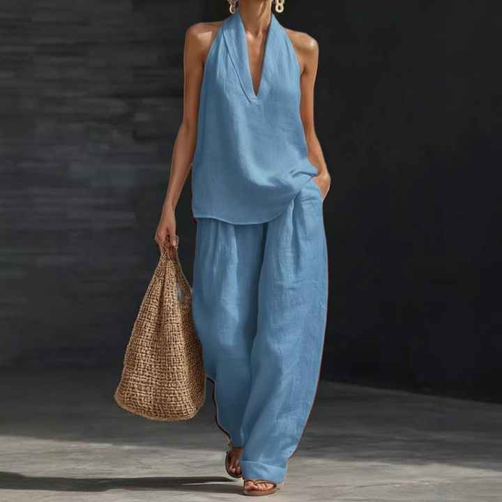 Olivia | Conjunto de dos piezas con textura de lino