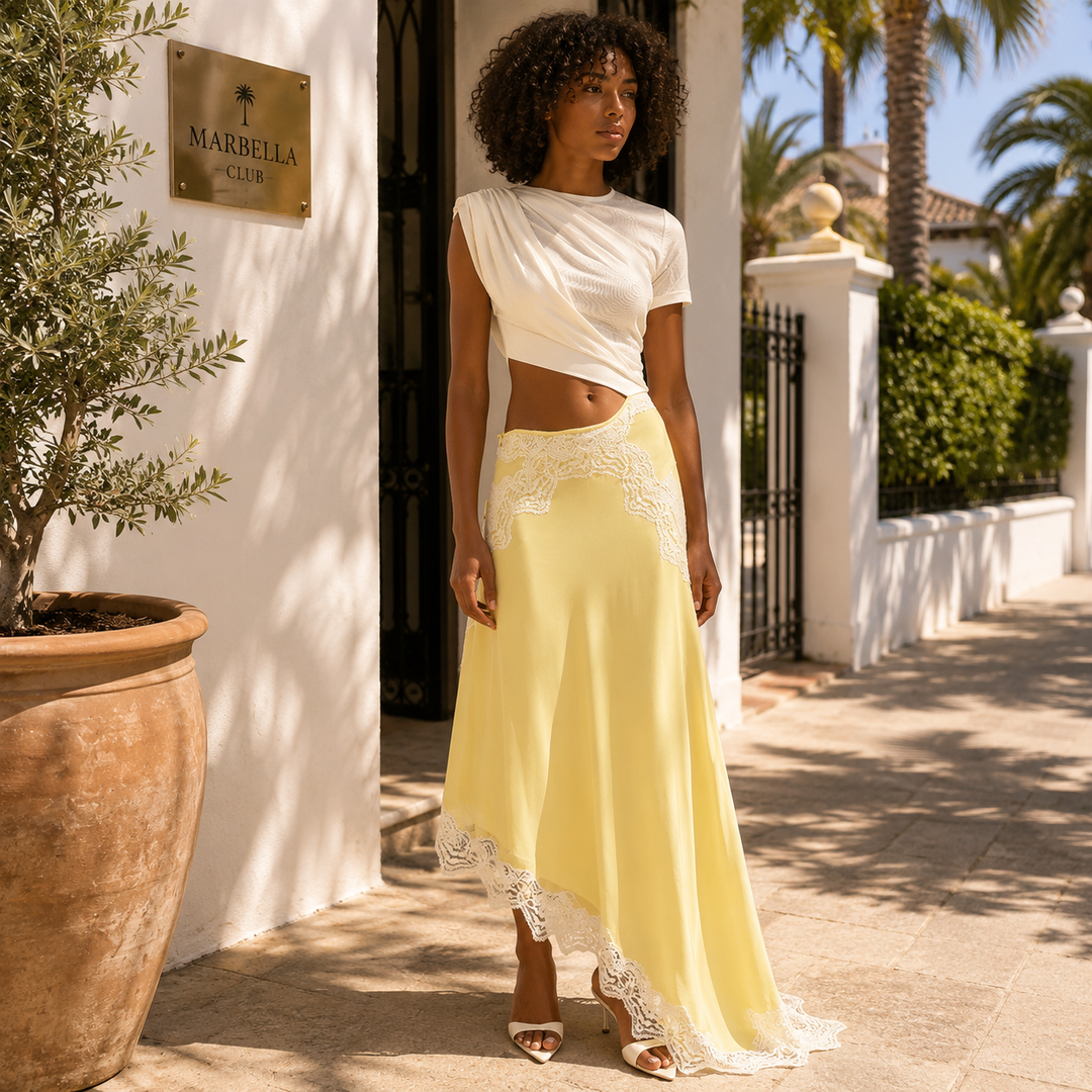 REINA|VESTIDO CON ENCAJE