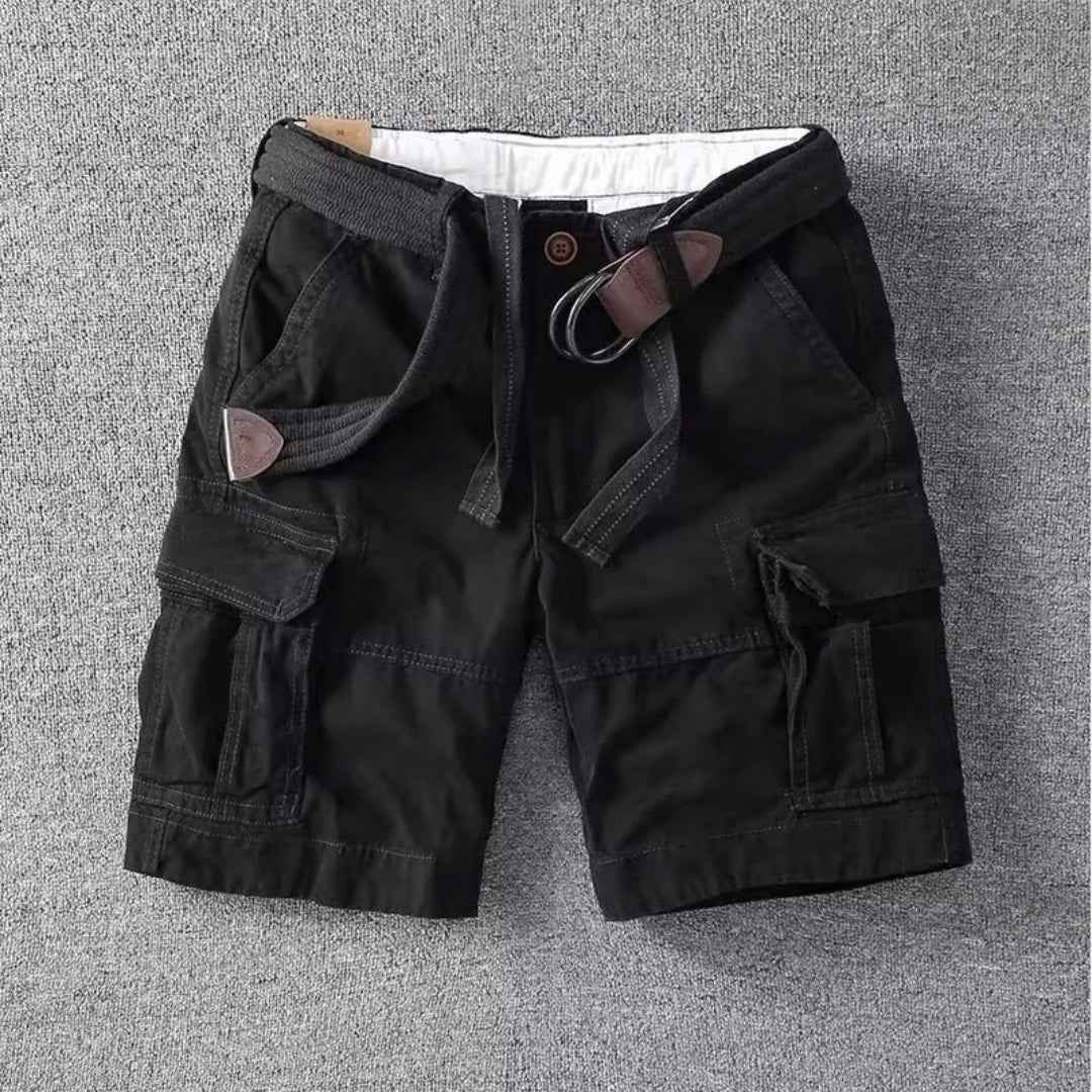Gerard - Pantalones Cortos Cargo con Cinturón para Hombre