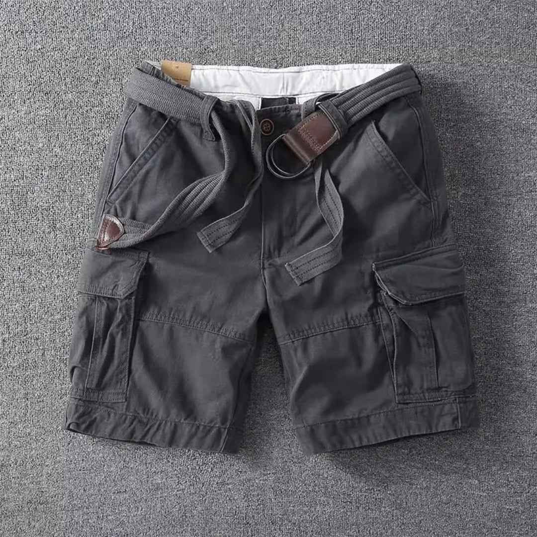 Gerard - Pantalones Cortos Cargo con Cinturón para Hombre