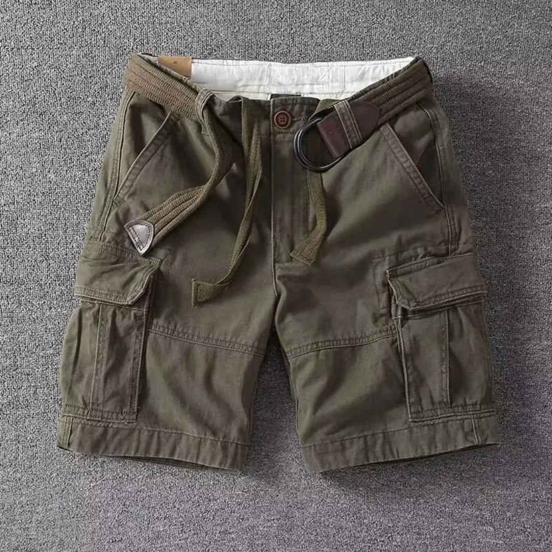 Gerard - Pantalones Cortos Cargo con Cinturón para Hombre