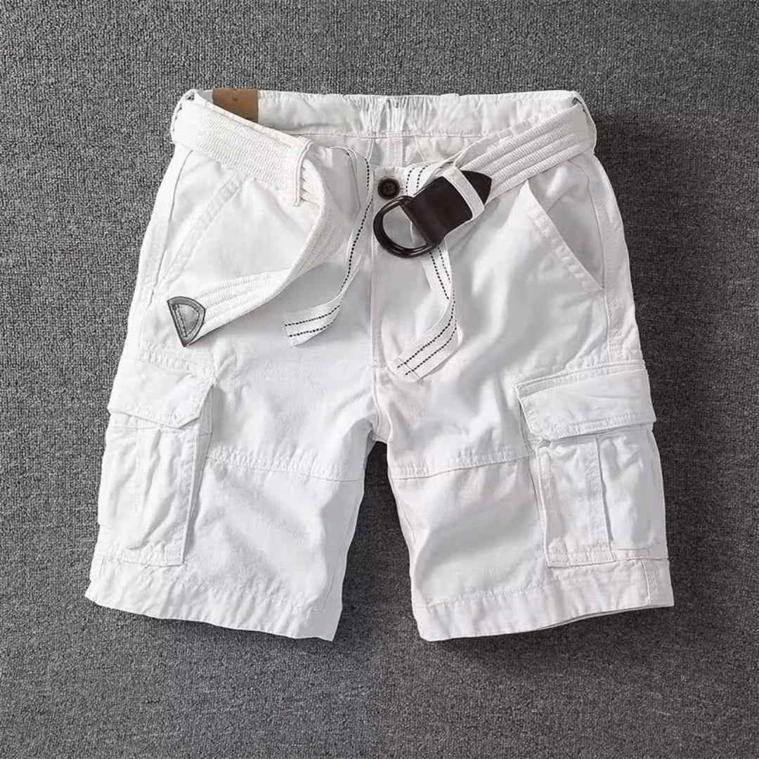 Gerard - Pantalones Cortos Cargo con Cinturón para Hombre