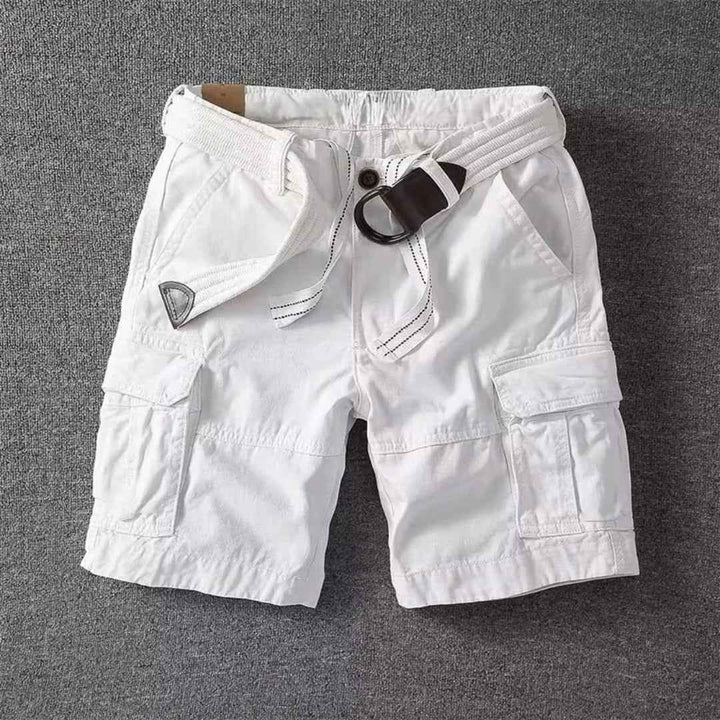 Gerard - Pantalones Cortos Cargo con Cinturón para Hombre