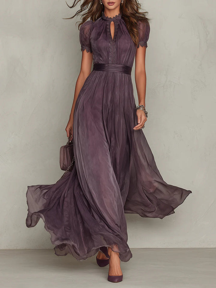 Teresa | Vestido maxi de gasa elegante vintage