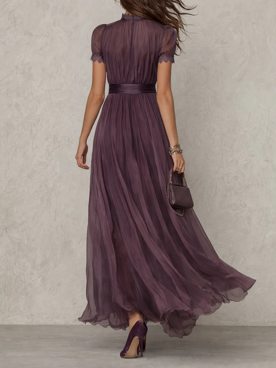 Teresa | Vestido maxi de gasa elegante vintage