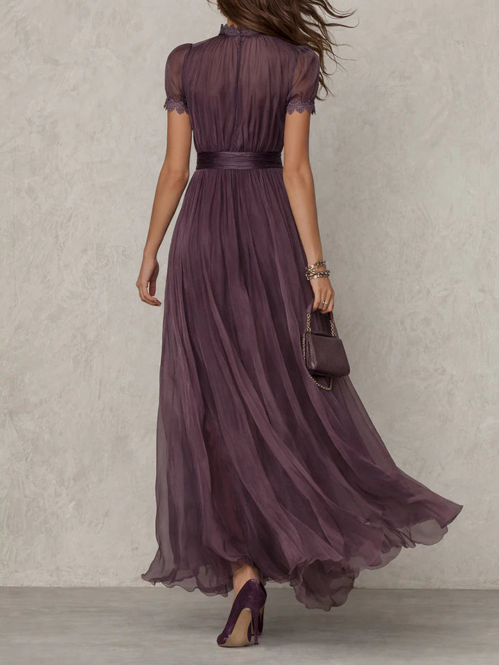Teresa | Vestido maxi de gasa elegante vintage