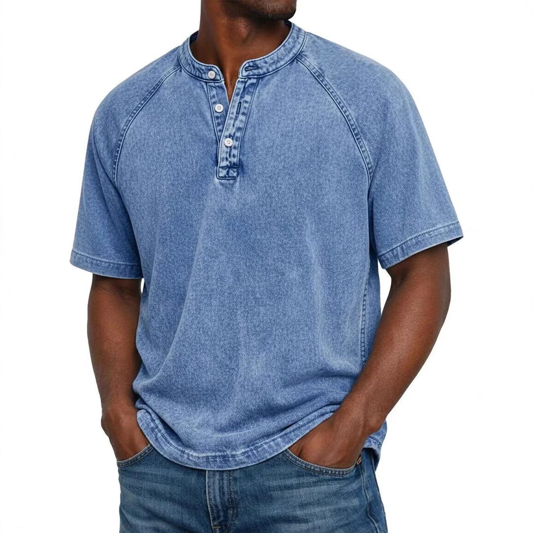 Kylian | Estilo Henley marino