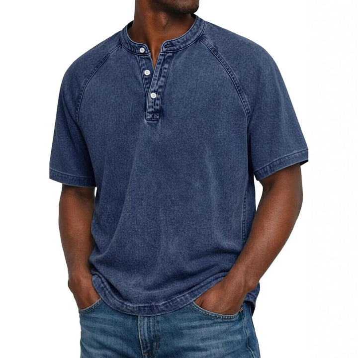 Kylian | Estilo Henley marino