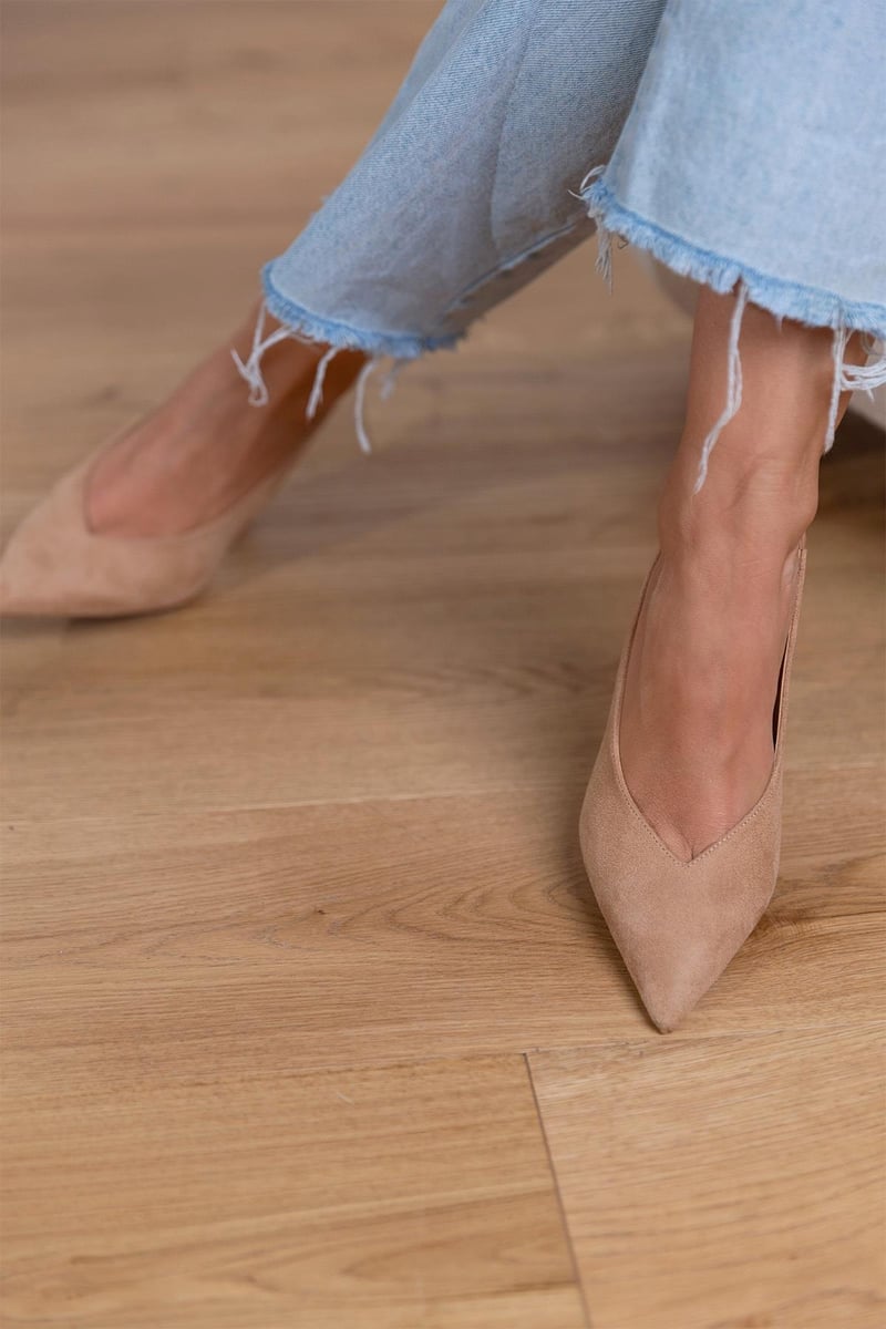 Marlena™ | Zapatos de tacón bajo color nude