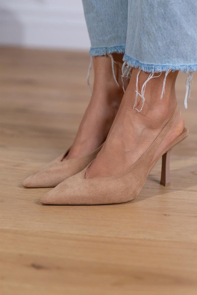 Marlena™ | Zapatos de tacón bajo color nude